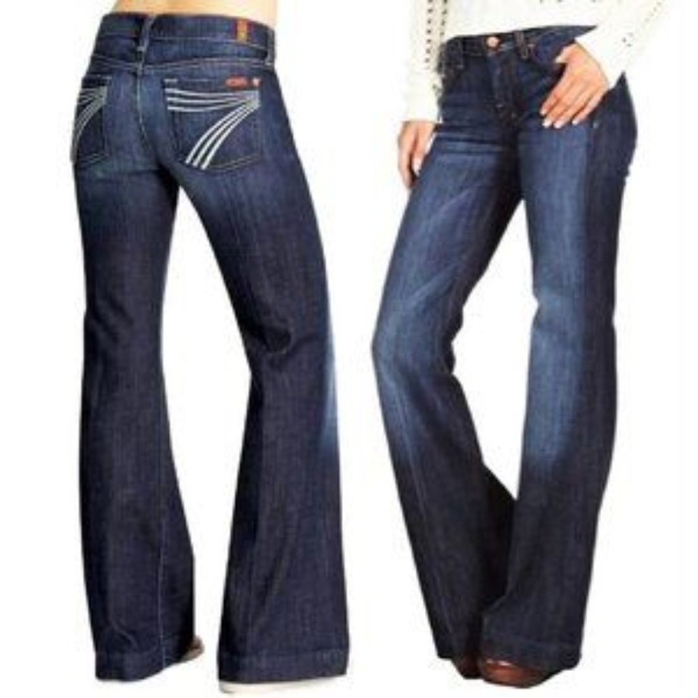 7 for All Mankind DOJO Jeans Flare Sz 29
